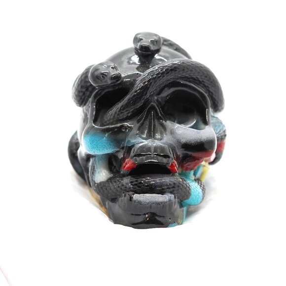 Snake Skull Figurine - Picture 1 of 5